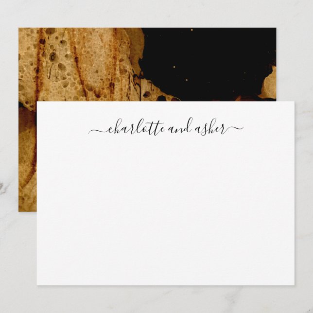 Minimalist Script Personalised Couples Card (Front/Back)