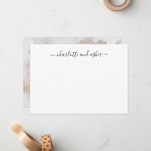 Minimalist Script Personalised Couples  Card