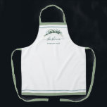 Minimalist Script Personalised Shabbos Watercolor Apron<br><div class="desc">A clean, simple look, this minimalist Shabbos apron, personalised with your name in script has an understated elegance. Your baking/cooking is a work of art, this design has space to sign your name with a flourish! Enquiries? message us or email: BestDressedBread@gmail.com Coordinates with our Minimalist Script Name Challah Dough Cover...</div>