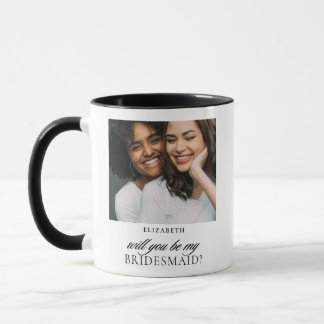 Minimalist Script Photo Maid of Honour Proposal  Mug
