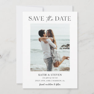 Minimalist Script Photo Save The Date