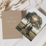 Minimalist Script Photo Save the Date Card<br><div class="desc">Designed to coordinate with for the «Modern Classic» Wedding Invitation Collection. To change details,  click «Personalize». View the collection link on this page to see all of the matching items in this beautiful design or see the collection https://bit.ly/3H2bCfh</div>