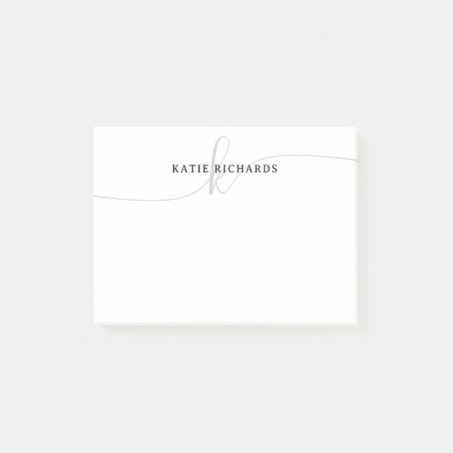 Minimalist Script  Post-it Notes (Front)