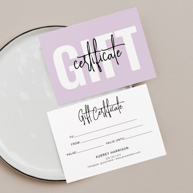 Minimalist Script Purple Certificate (Creator Uploaded)