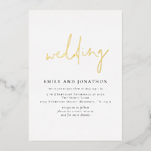 Minimalist Script QR Code Wedding Luxury Real