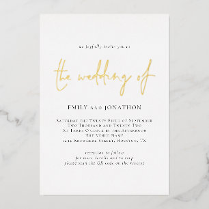 Minimalist Script QR Code Wedding Real