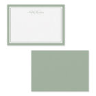 Minimalist Script Sage Green Two Border Monogram