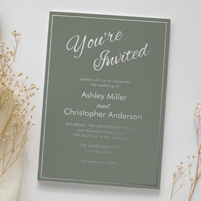 Minimalist Script Sage Green Wedding (Creator Uploaded)