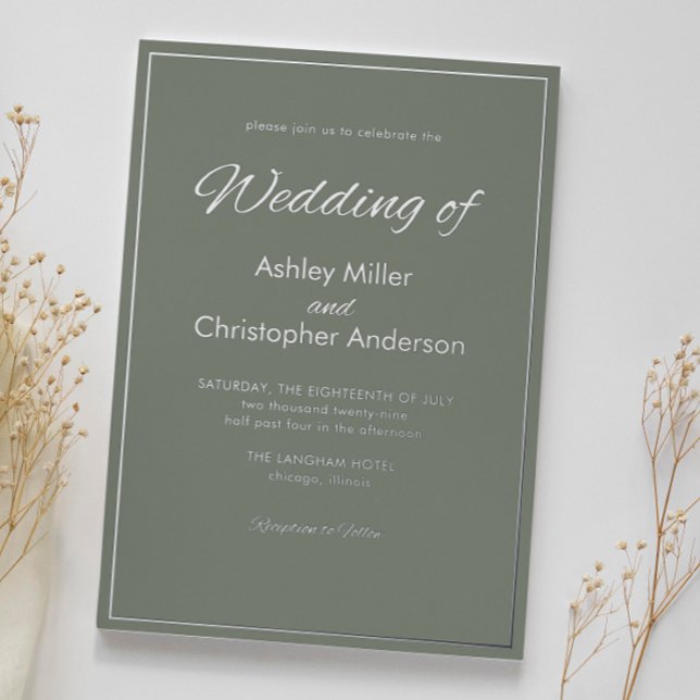 Minimalist Script Sage Green Wedding (Creator Uploaded)