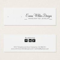 Minimalist Script Stud Earring Display Card