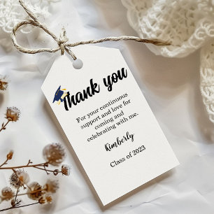 Minimalist script thank you Graduation party Gift Tags