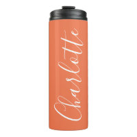 Minimalist Script Typography Name in Coral Rose