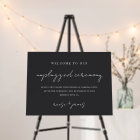 Minimalist Script Unplugged Wedding Ceremony Sign