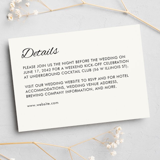 Minimalist Script Wedding Enclosure Card (Creator Uploaded)
