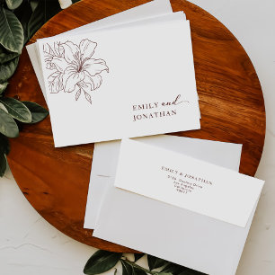 Minimalist Script Wedding Envelope