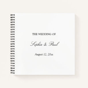 Minimalist Script Wedding Guest Book