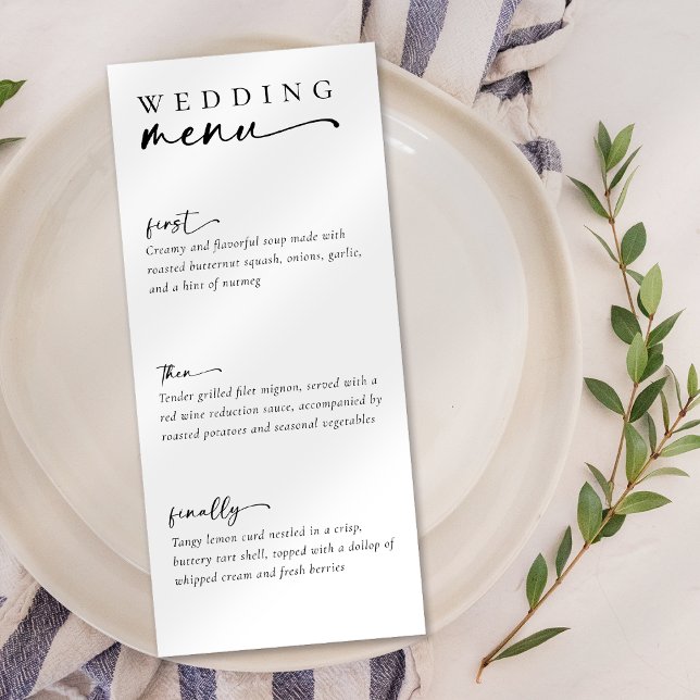 Minimalist Script Wedding Menu (Creator Uploaded)