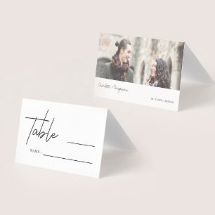 Minimalist Script Wedding Place Cards - Elegance