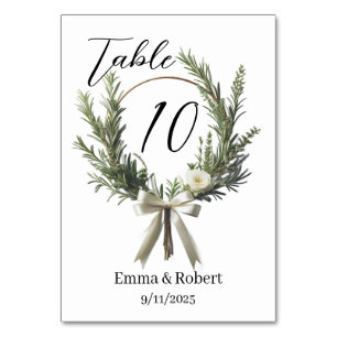 Minimalist Script Wedding Seating Plan Table Number