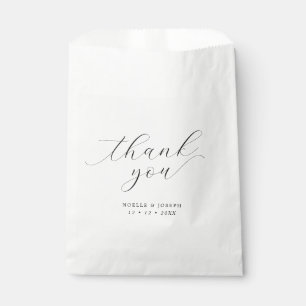 Minimalist Script Wedding Thank You Favour Bags