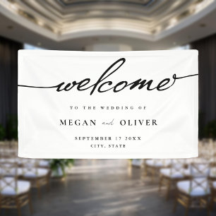 Minimalist Script Wedding Welcome Banner