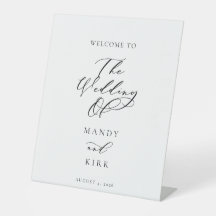 Minimalist Script Wedding Welcome Sign Banner