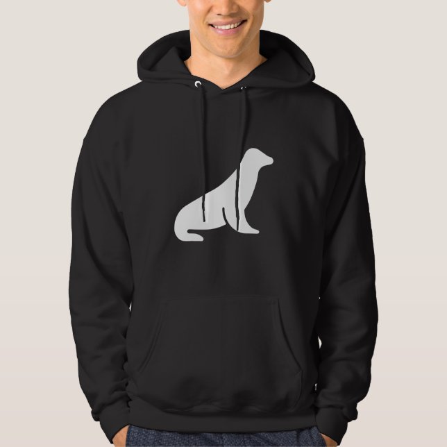 Minimalist sea lion hoodie (Front)