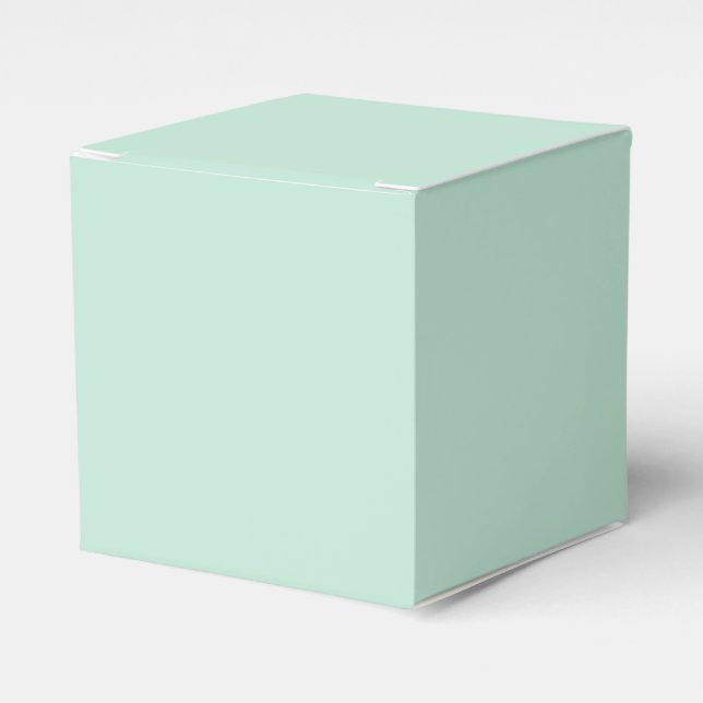 Minimalist Seafoam mint green solid modern chic Favour Box (Front Side)
