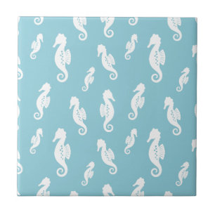 Minimalist Seahorse Ocean Seamless Pattern (2) Tile