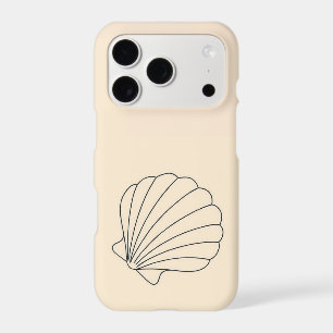 Minimalist Seashell Phone Case Beige Cream