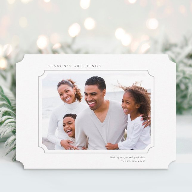 Minimalist Season's Greetings Photo  Holiday Card (Creator Uploaded)