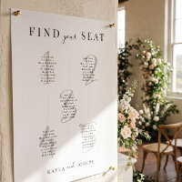 Minimalist Seating Chart Table 5 Sign Board