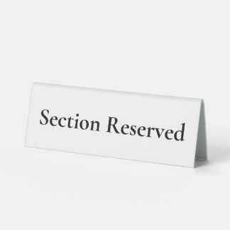 Minimalist Section Reserved White