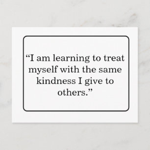 Minimalist Self‑Love Affirmation Postcard 