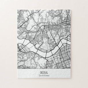 Minimalist Seoul South Korea Jigsaw Puzzle