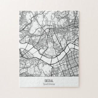 Minimalist Seoul South Korea Jigsaw Puzzle