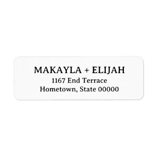 Minimalist Serif Name & 2-Line Return Address
