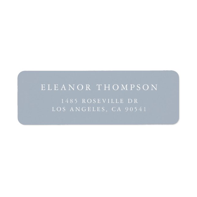 Minimalist Serif Typography Dusty Blue (Front)