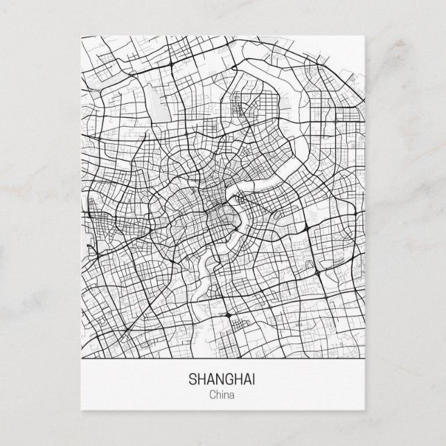 Minimalist Shanghai China Postcard (Front)