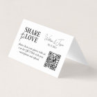 Minimalist Share The Love Qr Code | Wedding Photos