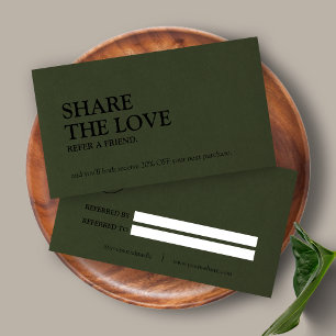 Minimalist Share The Love Referral Card