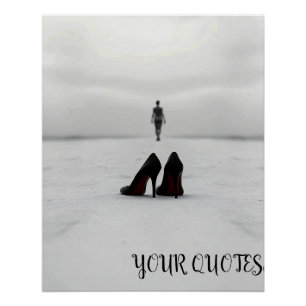 Minimalist Shoes and Distant Figure Poster
