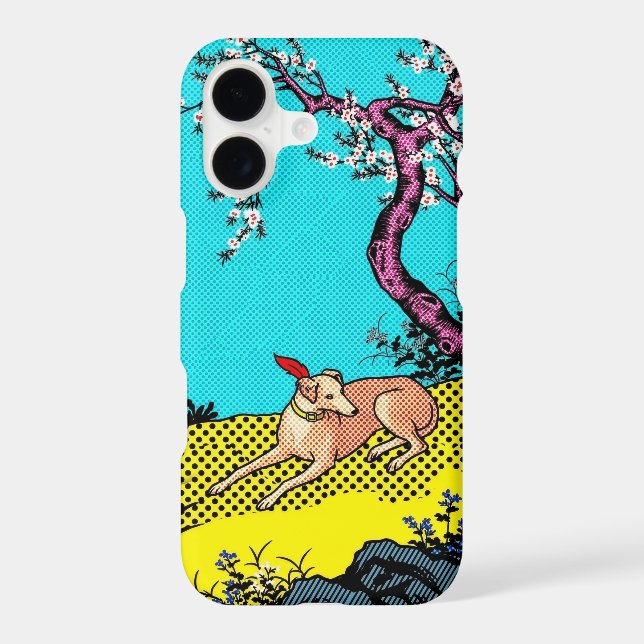 Minimalist Sighthound Silhouette Dog Graphic (Back)