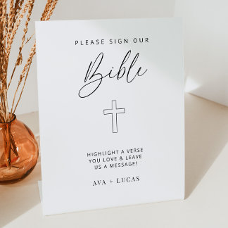 Minimalist Sign Our Bible Wedding Guestbook Sign