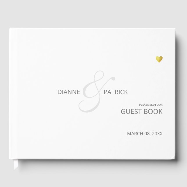 minimalist sign our wedding guest book (Front)