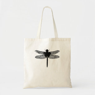 Minimalist Silhouette Insect Dragonfly Dragon Fly Tote Bag