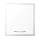 Minimalist Silver Border Notepad