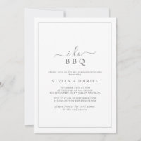 Minimalist Silver I Do BBQ Engagement Party