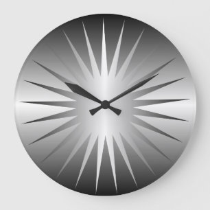 Minimalist Silver Star Wall Clock