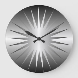 Minimalist Silver Star Wall Clock
